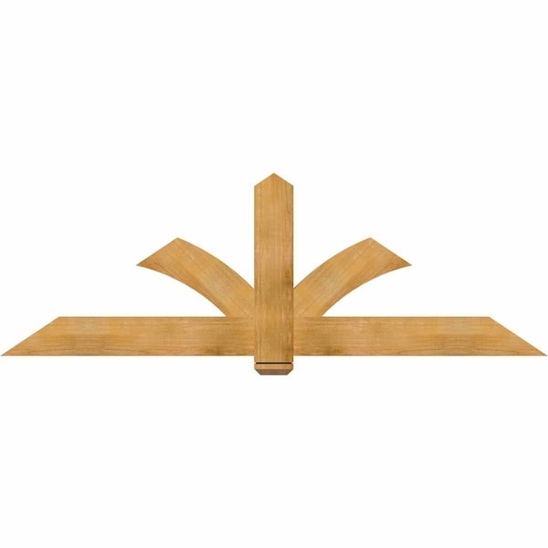 Ekena Millwork Redmond Rough Sawn Timber Gable Bracket, Western Red Cedar, 84"W x 28"H x 2"D x 6"F, 8/12 Pitch GBW084X28X0206RED00RWR - main